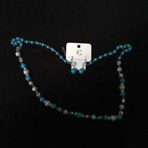 Turquoise Necklace and Earrings Set